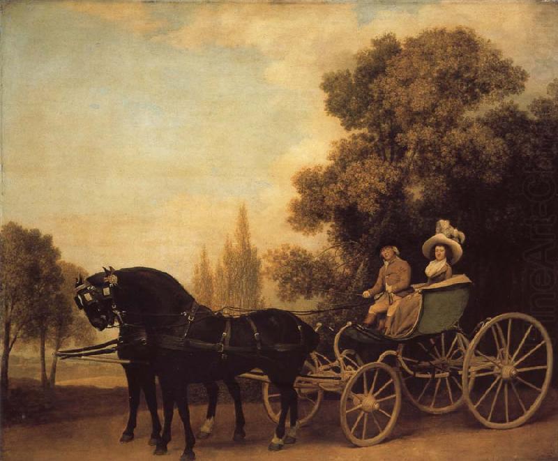 A Gentleman Driving a Lady in a Phaeton, George Stubbs